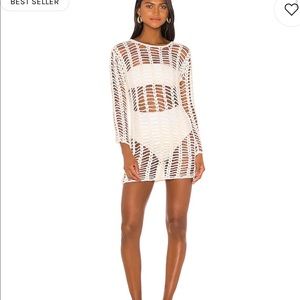 Superdown Miranda Crochet Mini Dress in White